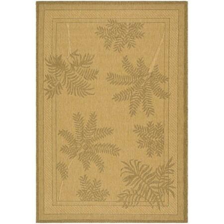 SAFAVIEH 2 Ft. -7 In. X 5 Ft. Small Rectangle Indoor-Outdoor Courtyard- Natural And Gold- Machine Made Rug CY6683-39-3